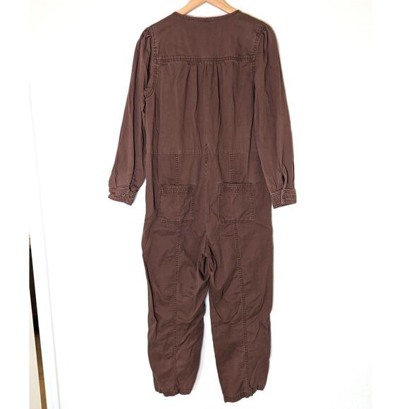Old Navy Women Coveralls Jumpsuit Painters Boiler Suit Brown Size S Utility - Picture 2 of 15